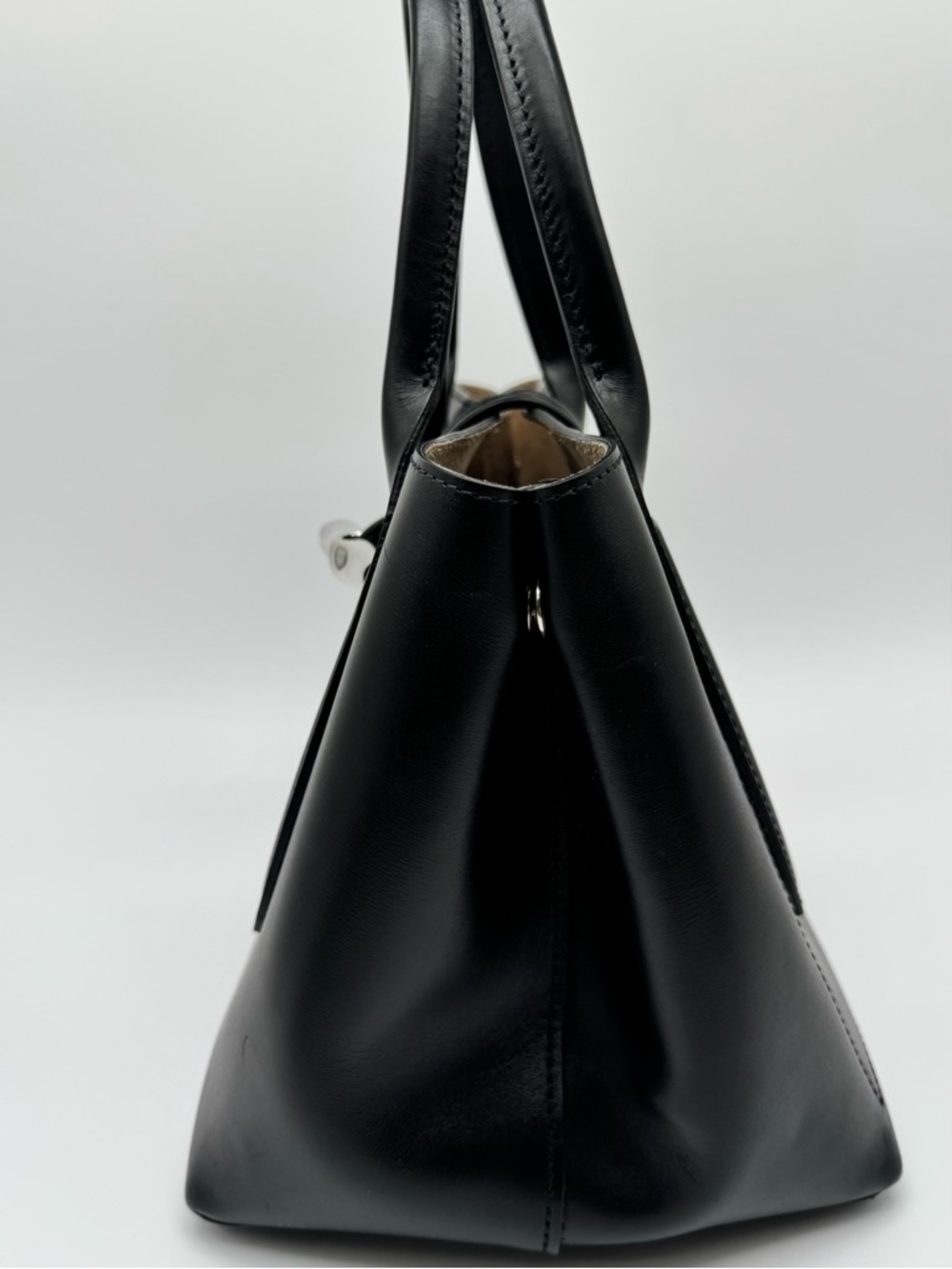 Longchamp Roseau Black Leather Handbag - Picture 4 of 12